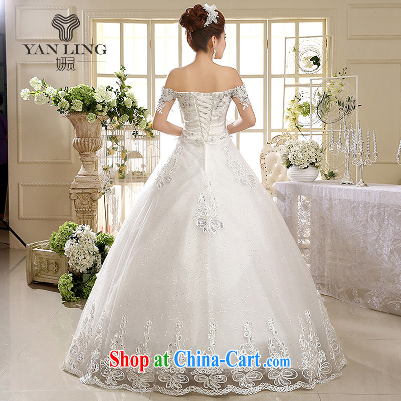 2015 wedding dresses new 2014 Korean wedding a shoulder to align graphics thin Korean-style straps HS 593 white S, her spirit, and, shopping on the Internet