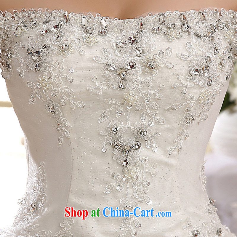 2015 wedding dresses new 2014 Korean wedding a shoulder to align graphics thin Korean-style straps HS 593 white S, her spirit, and, shopping on the Internet