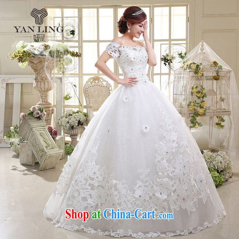 2015 wedding dresses New Trim new strap with a shoulder shaggy dress Princess bride wedding HS 598 white M, her spirit, and, shopping on the Internet