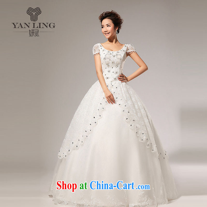 2015 new fashion Princess bubble cuff shaggy bridal parquet drill wedding dresses HS 117 white M, her spirit, and shopping on the Internet