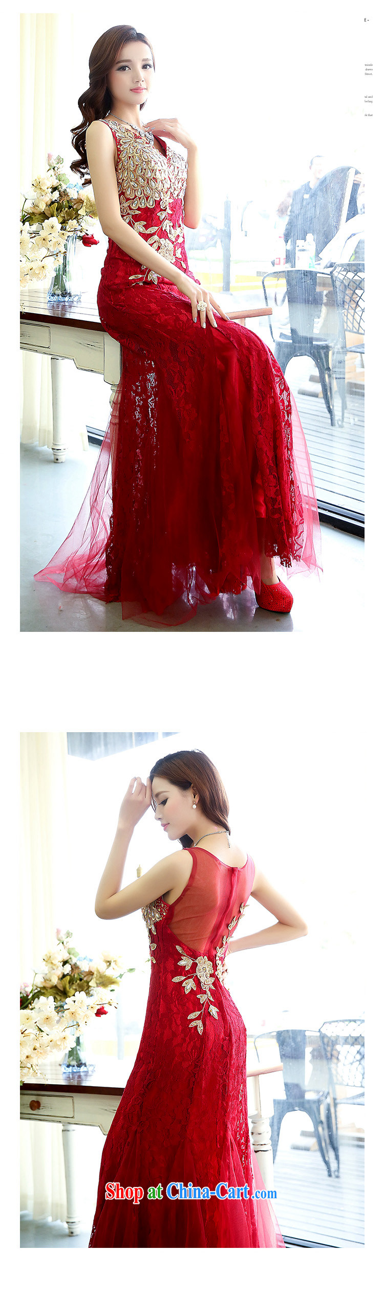 Quality of fuel, spring 2015 new, lace embroidery V for long dresses bridal upscale dress red XL pictures, price, brand platters! Elections are good character, the national distribution, so why buy now enjoy more preferential! Health