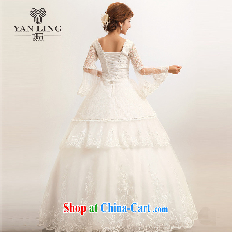 2015 new Korean Korean sweet lace tie-marriages wedding dresses white XXL, her spirit, and shopping on the Internet