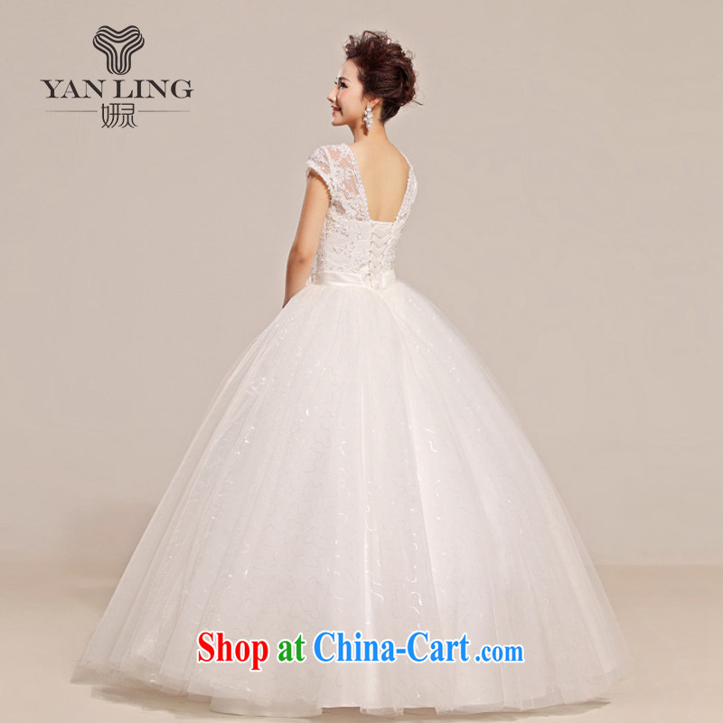 2015 new lace field shoulder skirts floral decorations wedding dresses HS 315 white M, her spirit, and on-line shopping