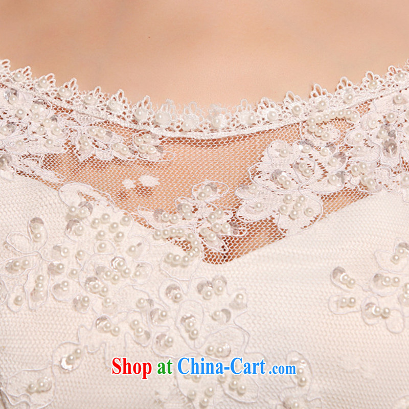2015 new lace field shoulder skirts floral decorations wedding dresses HS 315 white M, her spirit, and on-line shopping
