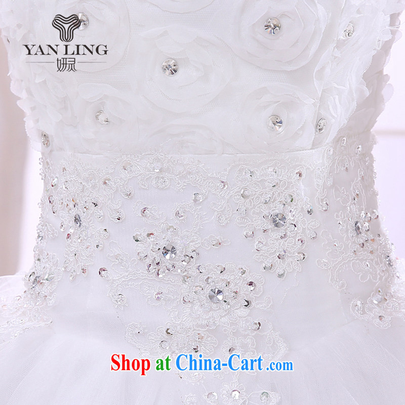 2015 Korean bridal light V collar white Korean marriage spring with a strap wedding dresses HS 524 white XL, her spirit, and, shopping on the Internet