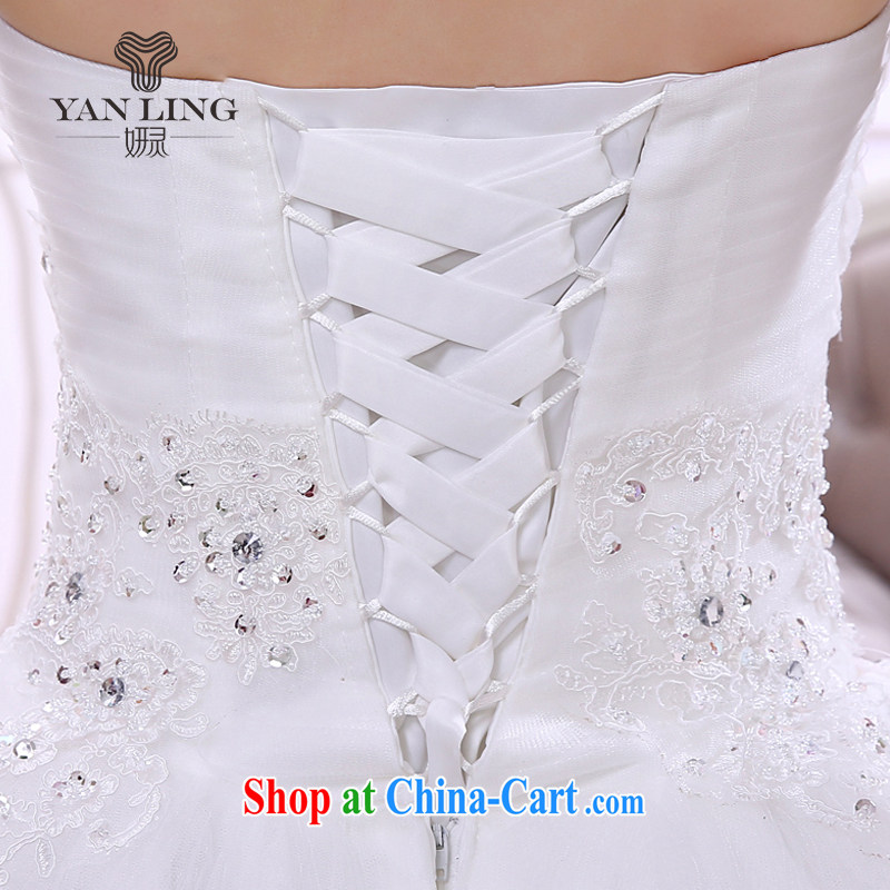 2015 Korean bridal light V collar white Korean marriage spring with a strap wedding dresses HS 524 white XL, her spirit, and, shopping on the Internet