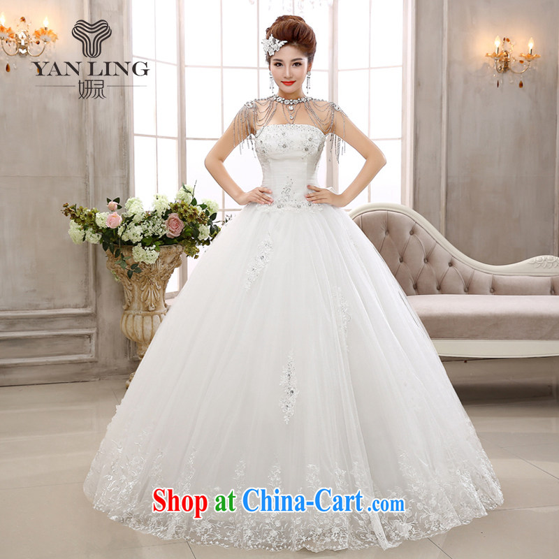 Bridal diamond jewelry erase chest Korean wedding dresses new 2015 with straps butterfly wedding dresses HS 409 white XXL, her spirit, and, on-line shopping