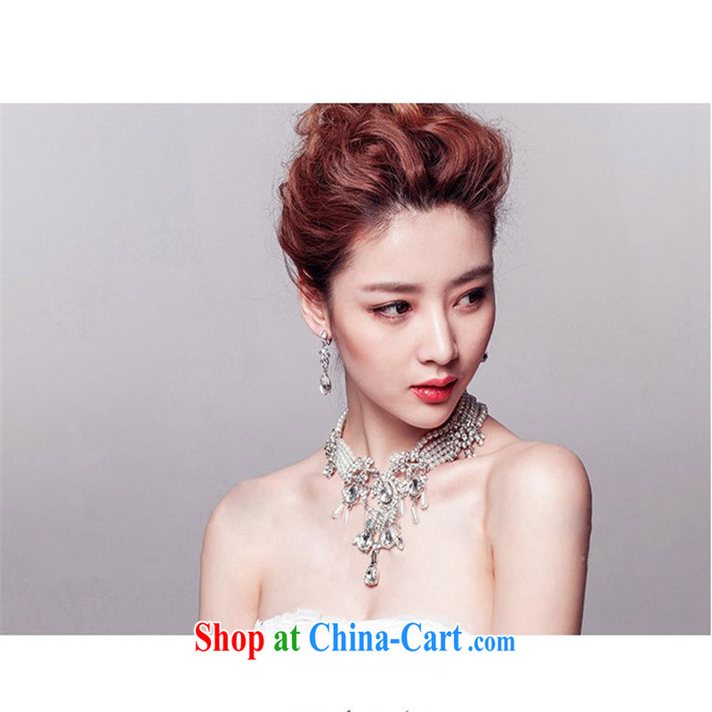 Han Park (cchappiness) 2015 New Flash drill luxury Korean-style necklace female clavicle link bridal wedding jewelry two-piece, Han Park (cchappiness), online shopping