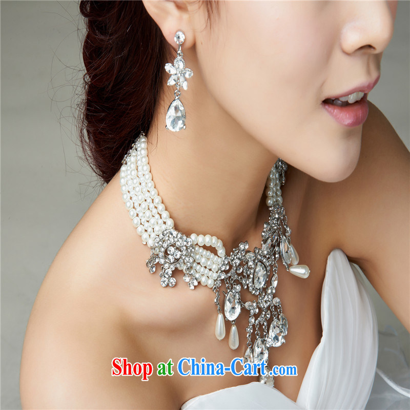 Han Park (cchappiness) 2015 New Flash drill luxury Korean-style necklace female clavicle link bridal wedding jewelry two-piece, Han Park (cchappiness), online shopping