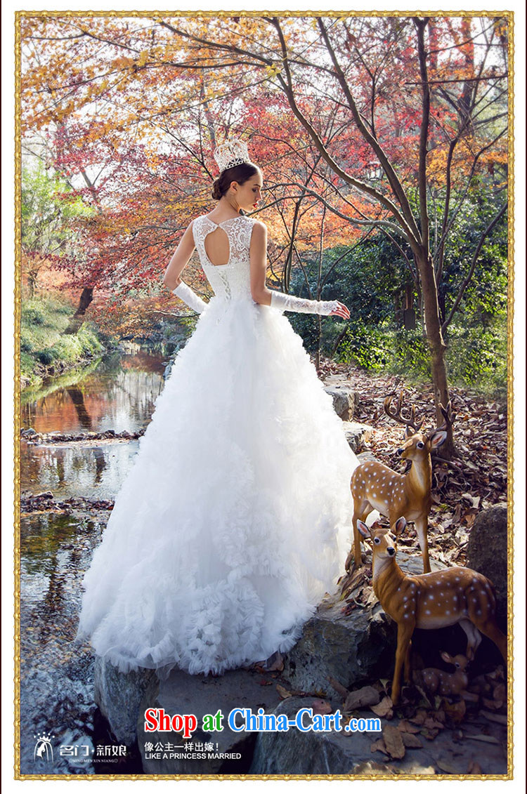 The bride's wedding winter wedding dresses new 2015 field shoulder lace wedding dresses 2541 white M pictures, price, brand platters! Elections are good character, the national distribution, so why buy now enjoy more preferential! Health