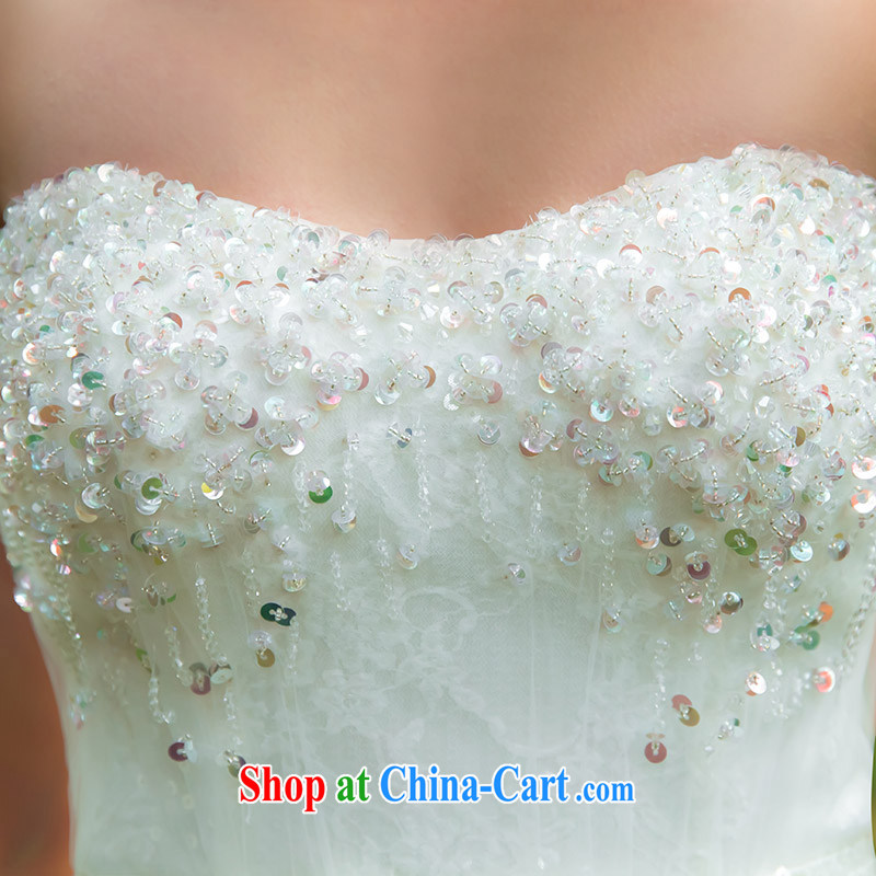 The bride's wedding dresses new 2015 original wedding card design high-end custom 2502 white M, the bride, shopping on the Internet