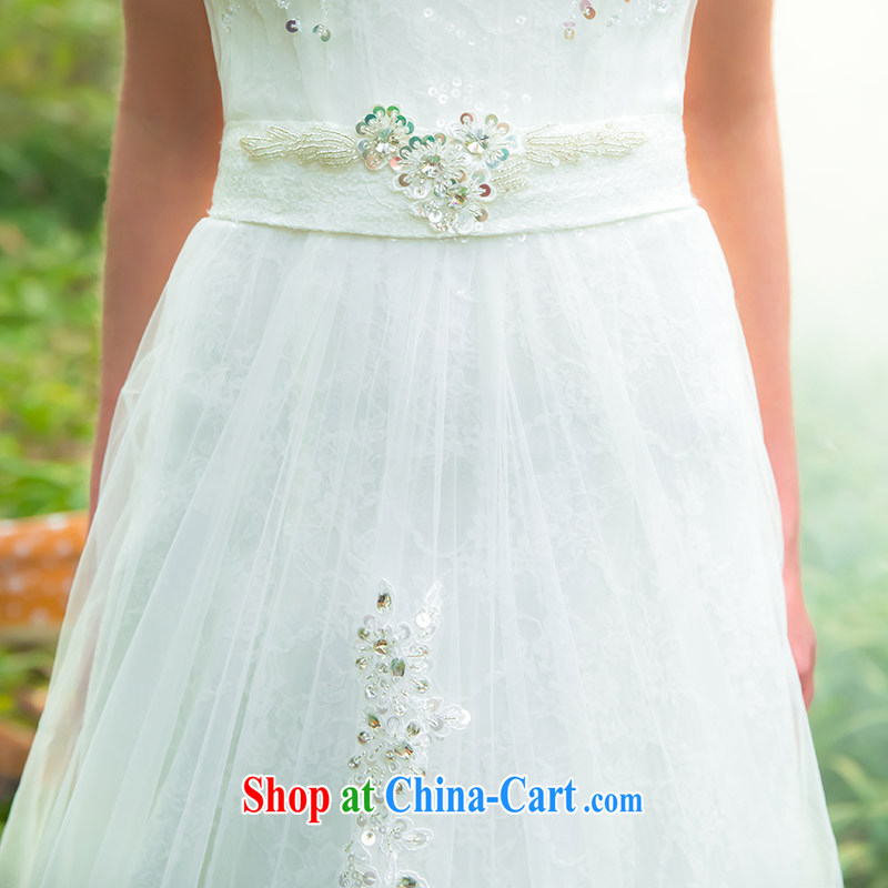 The bride's wedding dresses new 2015 original wedding card design high-end custom 2502 white M, the bride, shopping on the Internet