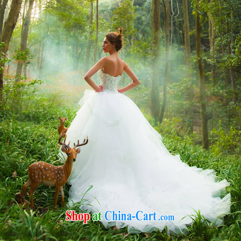 The bridal custom wedding wiped chest wedding autumn tail wedding dream, girls 2537 white S, the bride, shopping on the Internet