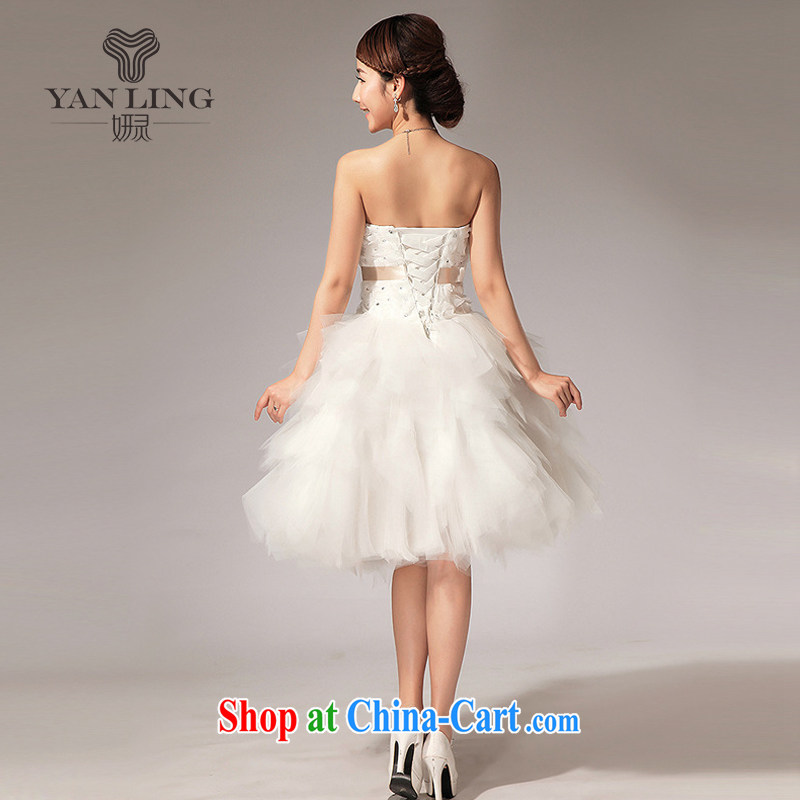 2015 new Mary Magdalene flowers chest knee sister bridesmaid dresses small short skirts LF 112 white L, her spirit, and, shopping on the Internet