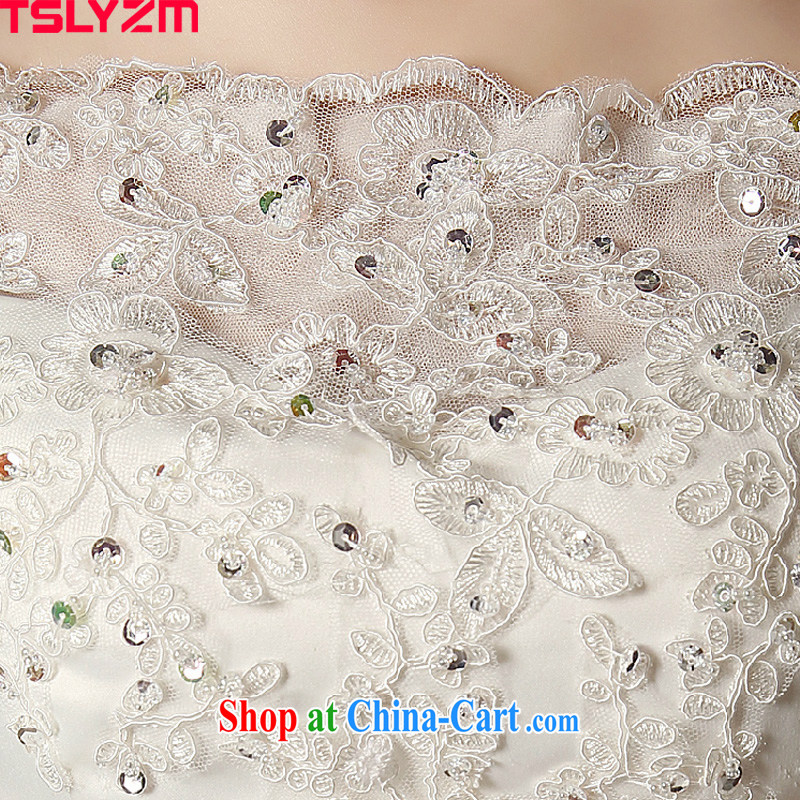 A Tslyzm field shoulder long-tail wedding dresses 2015 spring and summer new marriages beauty graphics thin retro Satin wedding dress white XXL, Tslyzm, shopping on the Internet