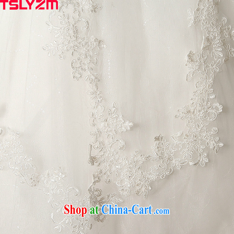A Tslyzm field shoulder long-tail wedding dresses 2015 spring and summer new marriages beauty graphics thin retro Satin wedding dress white XXL, Tslyzm, shopping on the Internet