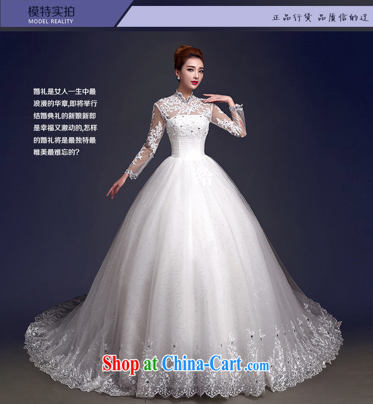 The color is still Shakespeare's Bride With wedding dresses 2015 new wedding dresses, winter thick retro back exposed long-sleeved wedding tail winter white high-end made pro-contact Customer Service MM pictures, price, brand platters! Elections are good character, the national distribution, so why buy now enjoy more preferential! Health
