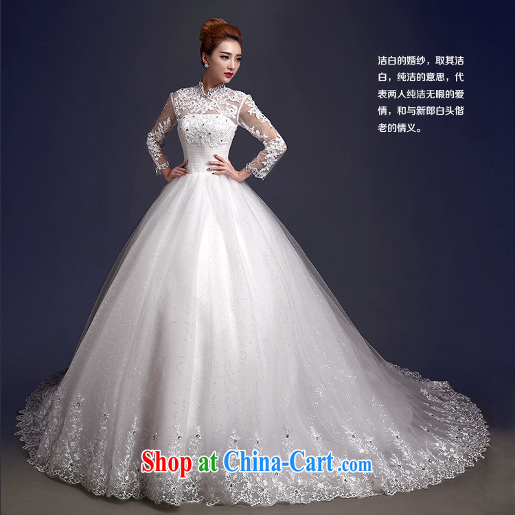 The color is still Shakespeare's Bride With wedding dresses 2015 new wedding dresses, winter thick retro back exposed long-sleeved wedding tail winter white high-end made pro-contact Customer Service MM pictures, price, brand platters! Elections are good character, the national distribution, so why buy now enjoy more preferential! Health