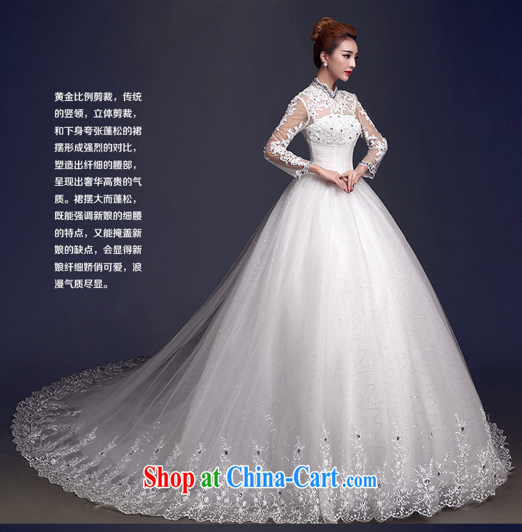 The color is still Shakespeare's Bride With wedding dresses 2015 new wedding dresses, winter thick retro back exposed long-sleeved wedding tail winter white high-end made pro-contact Customer Service MM pictures, price, brand platters! Elections are good character, the national distribution, so why buy now enjoy more preferential! Health