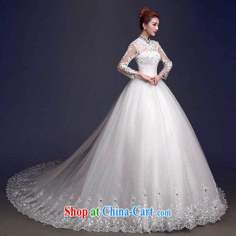 The color is still Shakespeare's Bride With wedding dresses 2015 new wedding dresses, winter thick retro back exposed long-sleeved wedding tail winter white high-end made pro-contact Customer Service MM, the color is Windsor, shopping on the Internet