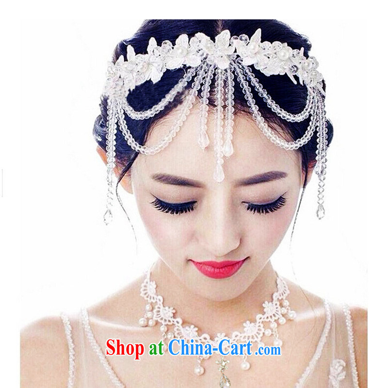 (Quakers), bride's handmade lace wedding jewelry necklace Korean-style wedding accessories and ornaments pearls and ornaments of jewelry necklace white, friends (LANYI), online shopping