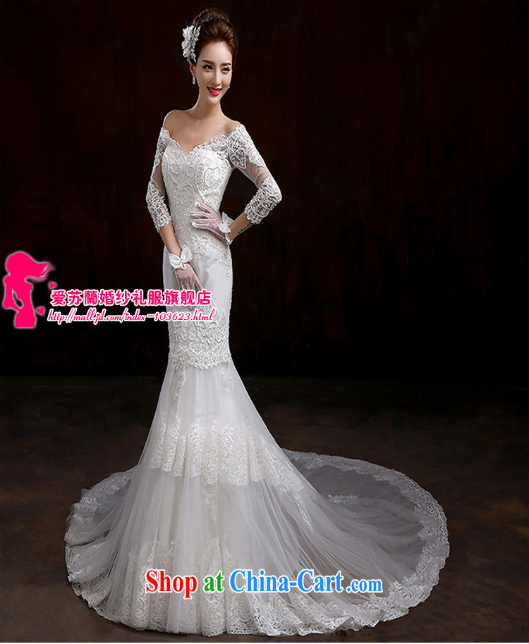 2015 new long-sleeved wedding dresses winter drag and drop the field shoulder Korean version the code lace custom bridal wedding dresses white XXL pictures, price, brand platters! Elections are good character, the national distribution, so why buy now enjoy more preferential! Health