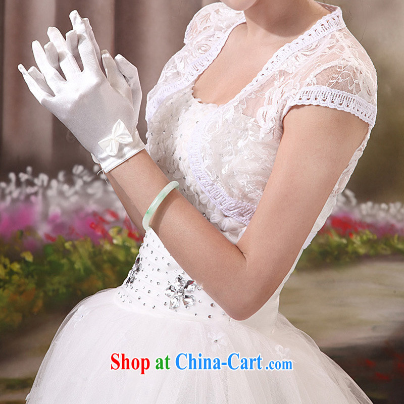 The bride bridal gloves night wear gloves wedding dresses gloves 041 white