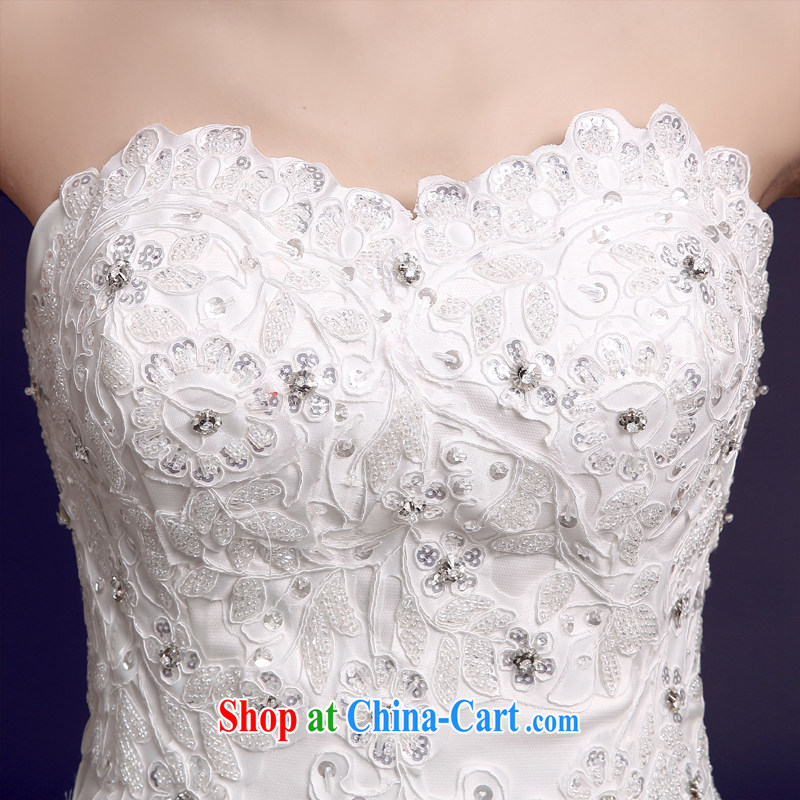 The color is still SA 2015 new wedding dresses Korean wiped his chest and stylish with a strap bridal wedding fall and winter thick wedding white XXL, the color is still Windsor, shopping on the Internet