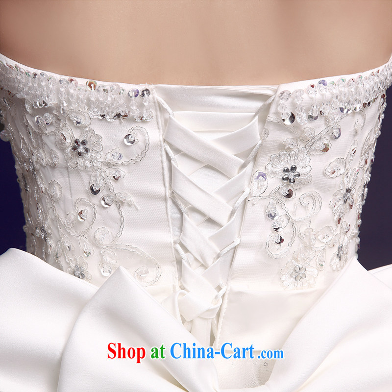 The color is still SA 2015 Korean brides and stylish white strap Lace Embroidery parquet drill shaggy dress dress wiped off his chest, wedding white white high-end made pro-contact Customer Service MM, the color is Windsor, shopping on the Internet