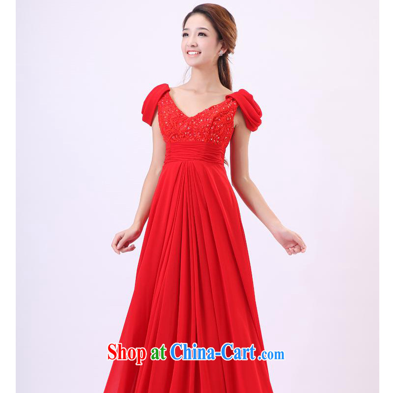 Mr Mak Hee-new stylish long gown bridal wedding dresses wedding wedding toast serving red lace, small dress red XL/170, Mr CHAU Tak Hay, and shopping on the Internet