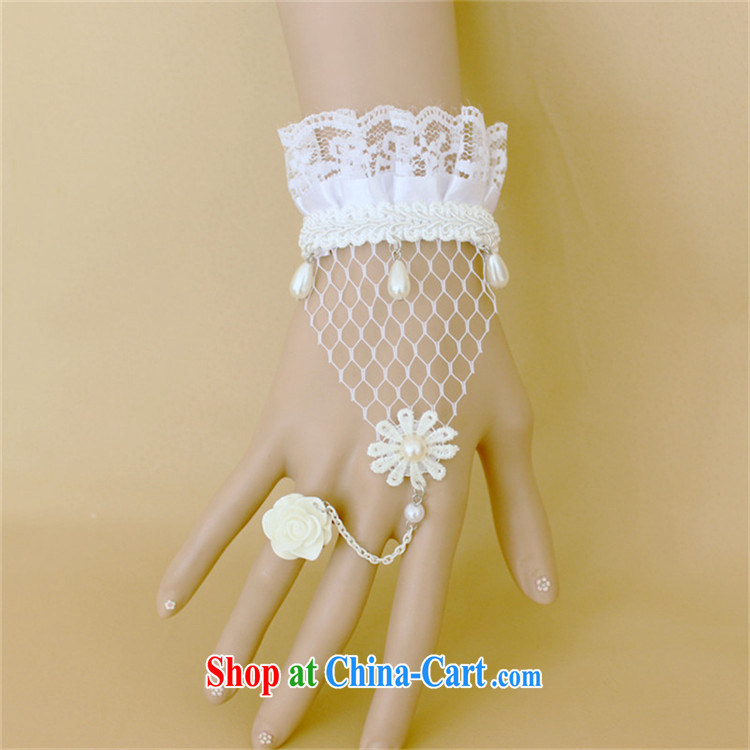 Han Park (cchappiness) Korean version White Rose lace Pearl girl jewelry bracelet with ring one link bridal jewelry, pictures, price, brand platters! Elections are good character, the national distribution, so why buy now enjoy more preferential! Health