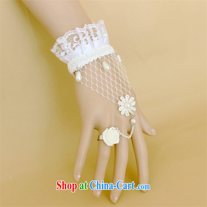 Han Park (cchappiness) Korean version White Rose lace Pearl girl jewelry bracelet with rings the product link bridal jewelry, Han Park (cchappiness), and, on-line shopping