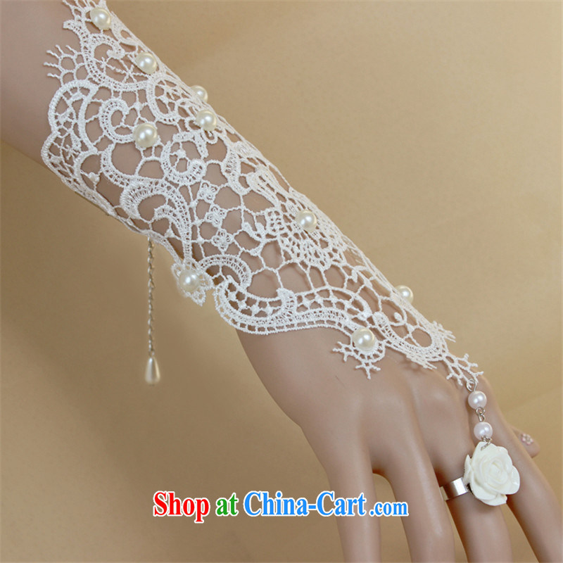 Han Park (cchappiness) bridal wedding accessories white lace Hand chain with ring a link trade, export jewelry only, in the Han and Park (cchappiness), shopping on the Internet
