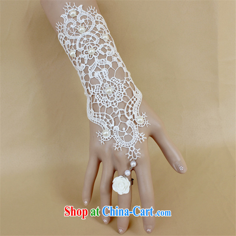 Han Park (cchappiness) bridal wedding accessories white lace Hand chain with ring a link trade, export jewelry only, in the Han and Park (cchappiness), shopping on the Internet