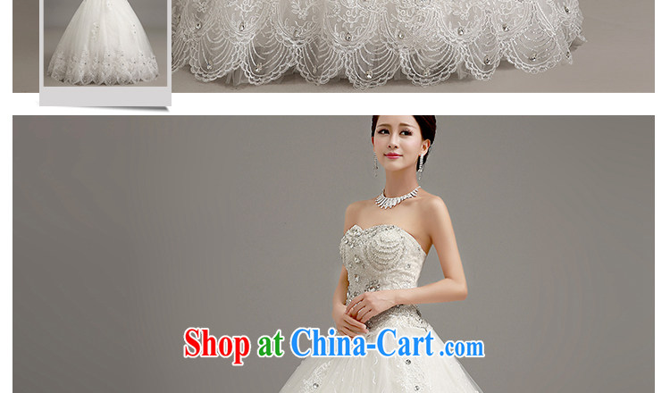 Beautiful ornaments 2015 new wedding dresses Korean wiped chest lace wedding exclusive parquet drill video thin with shaggy dress wedding white luxury flash drill S pictures, price, brand platters! Elections are good character, the national distribution, so why buy now enjoy more preferential! Health