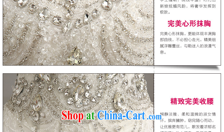 Beautiful ornaments 2015 new wedding dresses Korean wiped chest lace wedding exclusive parquet drill video thin with shaggy dress wedding white luxury flash drill S pictures, price, brand platters! Elections are good character, the national distribution, so why buy now enjoy more preferential! Health