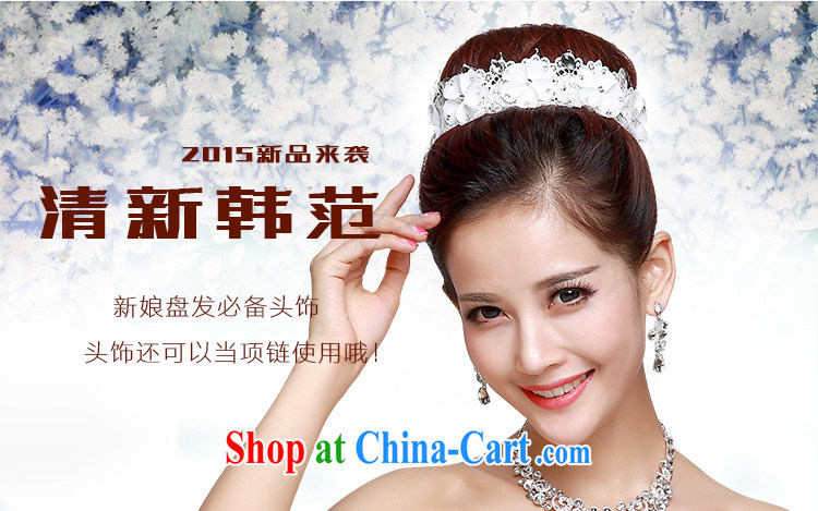 Beautiful ornaments 2015 new bridal Crown necklace earrings jewelry 3-Piece wedding dresses accessories accessories white factory direct pictures, price, brand platters! Elections are good character, the national distribution, so why buy now enjoy more preferential! Health