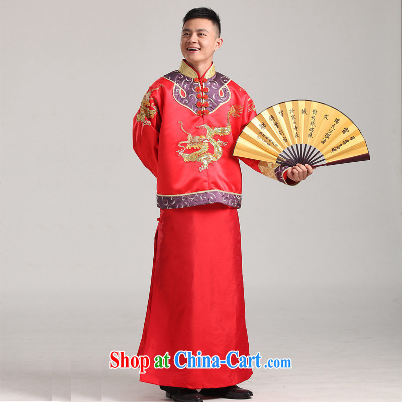 2015 marriage-su Wo service men's dress toast serving Phoenix and use Chinese Han-costumed and match-soo and couples, spring and summer with short skirts 3, Prince Edward style L - chest of CM 120, Mu Yao, shopping on the Internet