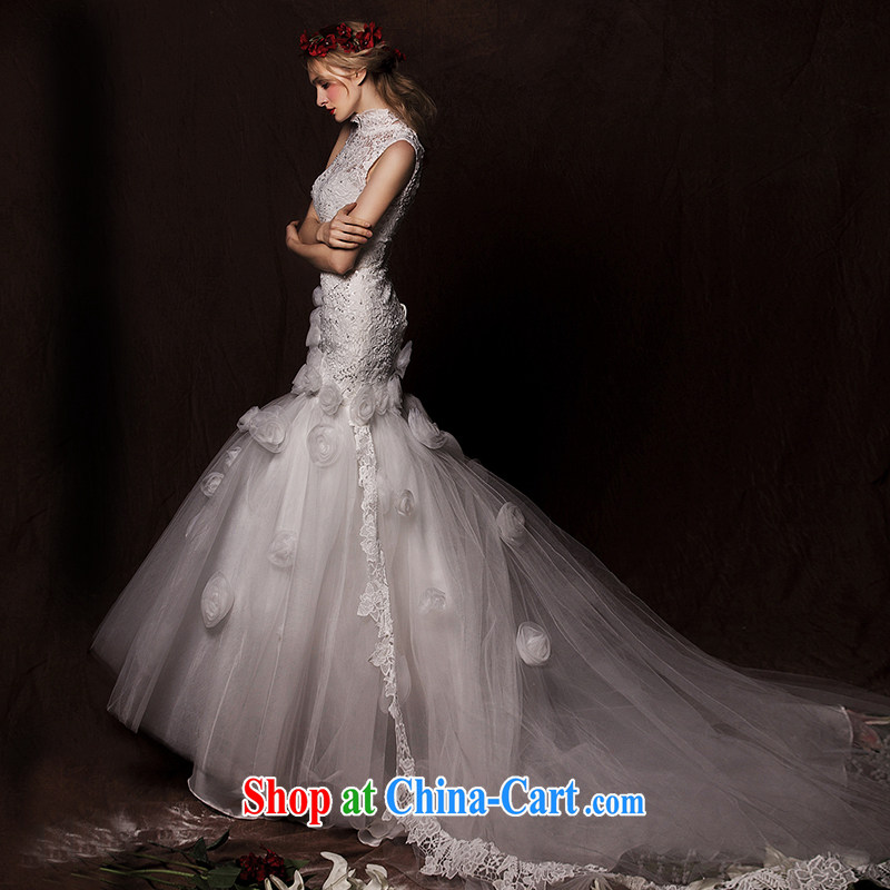 On the wedding dresses new 2015 spring/summer and winter -- crowsfoot Korean version with Openwork wedding white L, AIDS, and shopping on the Internet
