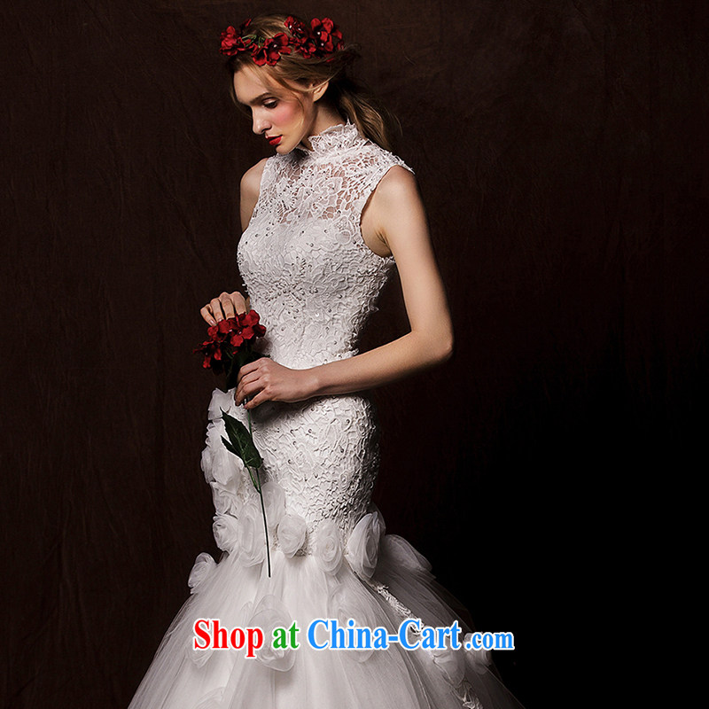 On the wedding dresses new 2015 spring/summer and winter -- crowsfoot Korean version with Openwork wedding white L, AIDS, and shopping on the Internet