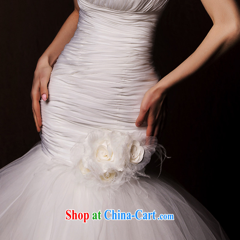 On the wedding dresses new 2015 Spring and Winter according to Xuan erase chest lace crowsfoot the long-tail wedding white tailored to HIV, and, shopping on the Internet