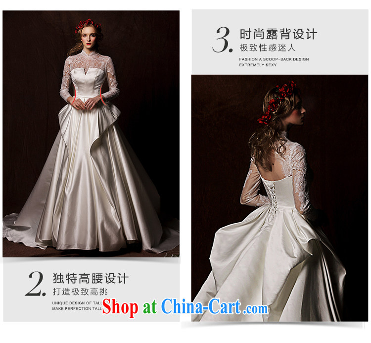 On the wedding dresses new 2015 Spring and Winter South fine lace long-sleeved retro Satin long-tail wedding white L pictures, price, brand platters! Elections are good character, the national distribution, so why buy now enjoy more preferential! Health