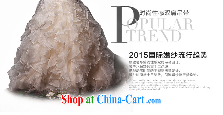 With the wedding dresses new 2015 Spring and Winter roses straps Deep V shaggy dress long-tail wedding champagne color tailored pictures, price, brand platters! Elections are good character, the national distribution, so why buy now enjoy more preferential! Health