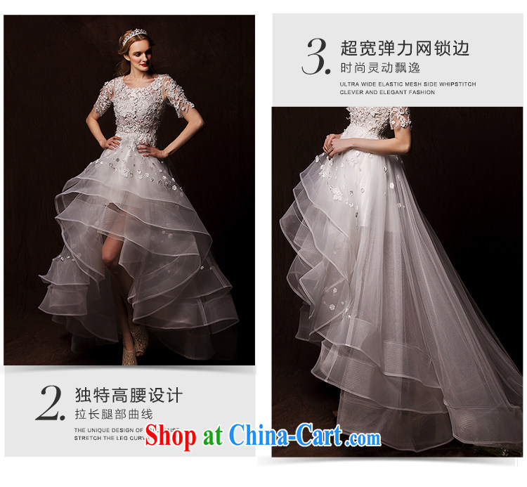 On the wedding dresses new 2015 spring and winter feathers advisory committee, personalized cuff short before long lace wedding white L pictures, price, brand platters! Elections are good character, the national distribution, so why buy now enjoy more preferential! Health