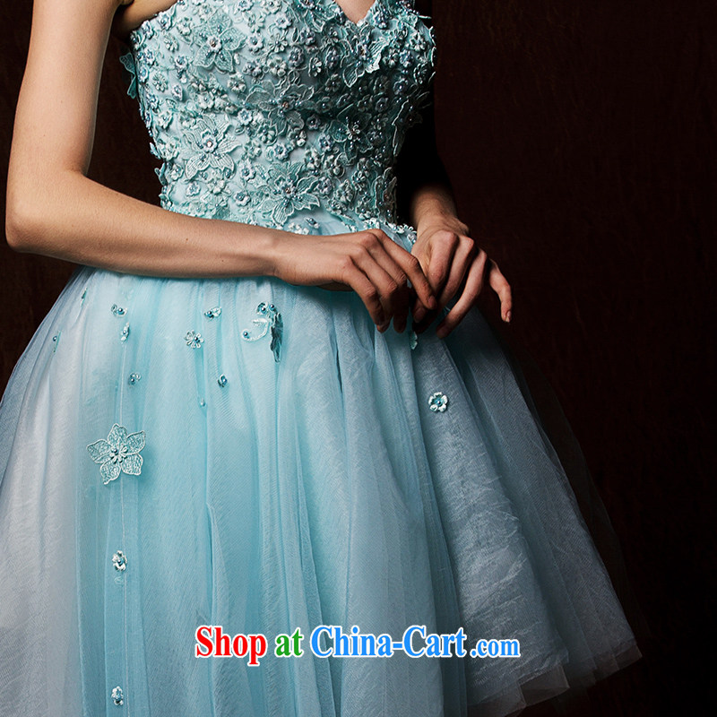 On the wedding dresses new 2015 Spring and Winter, film and wiped his chest color personalize the Short long marriage blue lake L, AIDS, and shopping on the Internet