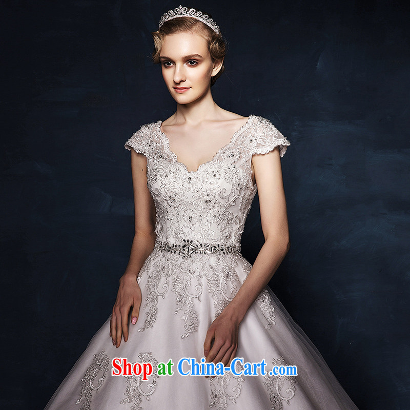 On the wedding dresses new 2015 spring and winter if Xin shoulders back exposed lace long-tail wedding white L, AIDS, and shopping on the Internet