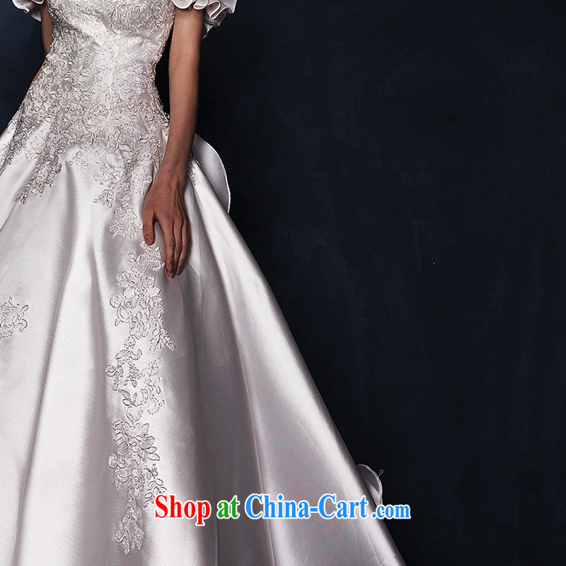 On the wedding dresses new 2015 Spring and Winter according to erase any chest a Field shoulder lace long-tail wedding white L, AIDS, and shopping on the Internet