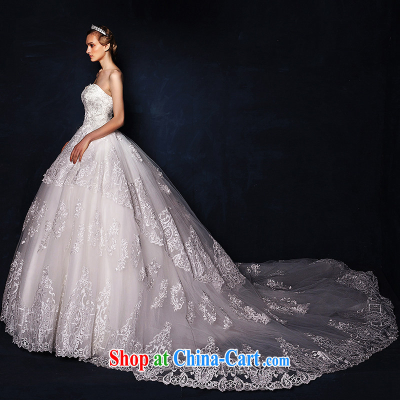 On the wedding dresses new 2015 Spring and Winter mute could erase chest lace shaggy dress long-tail wedding white L, AIDS, and, shopping on the Internet