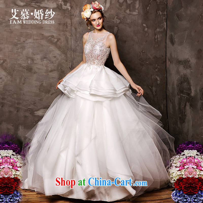 On the wedding dresses new 2015 spring and winter rain -- half and lace sexy with shaggy dress wedding white L
