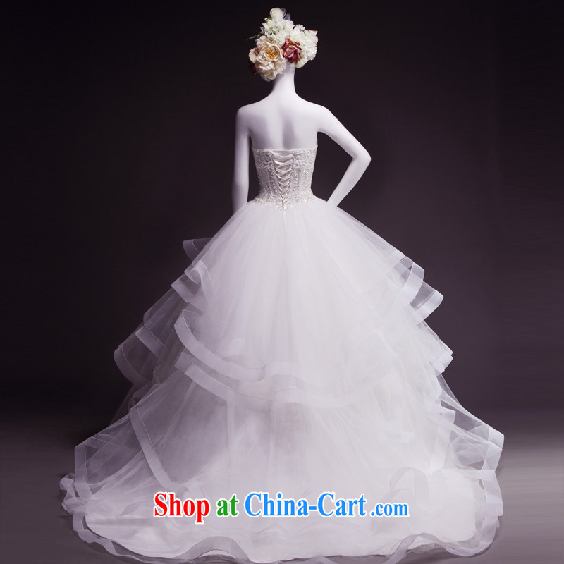 Garden spring New Products wedding dresses new 2015 drill tail winter thick smears chest lace tied with white 173 - M, garden, shopping on the Internet